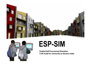 ESP-SIM Enabled Self Procurement Simulation