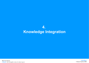4. Knowledge Integration Mid Term Event © Space Syntax 2008
