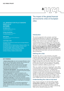 The impact of the global financial and economic crisis on European cities introduction