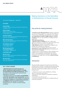 Making Decisions on the Demolition or Refurbishment of Social Housing