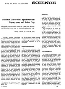 Topography Cap Spectrometer: Mariner Ultraviolet