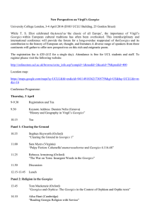 Georgics University College London, 3-4 April 2014 (D103 UCLU Building, 25... Aeneid contribution to the history of European art, thought, and literature.A...