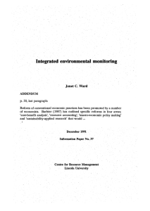 Integrated environmental monitoring Jonet Ward C.