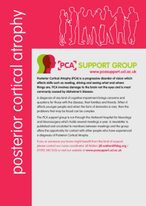 PCA SUppoRT gRoUp www.pcasupport.ucl.ac.uk