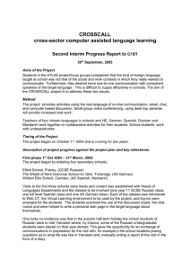 CROSSCALL cross-sector computer assisted language learning Second Interim Progress Report to