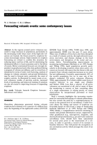 Forecasting volcanic events: some contemporary issues
