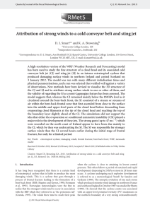 Attribution of strong winds to a cold conveyor belt and... D. J. Smart * and K. A. Browning