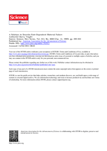 A Relation to Describe Rate-Dependent Material Failure Author(s): Barry Voight Source: