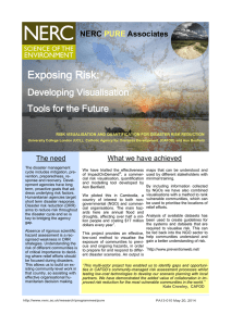 Exposing Risk: Developing Visualisation Tools for the Future What we have achieved