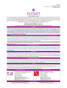 Patdiam Jewellery Limited