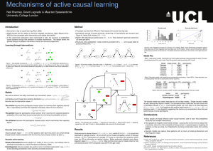 Mechanisms of active causal learning University College London Introduction
