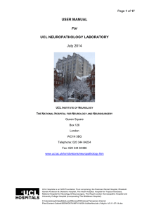 USER MANUAL UCL NEUROPATHOLOGY LABORATORY For