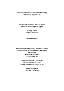 Department of Economics and Marketing Discussion Paper No.44