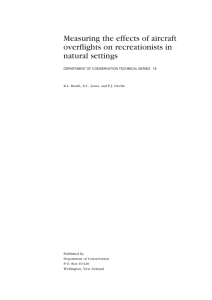 Measuring the effects of aircraft overflights on recreationists in natural settings