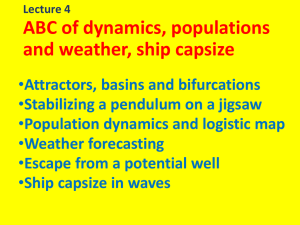 ABC of dynamics, populations and weather, ship capsize