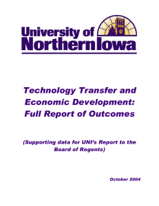 Technology Transfer and Economic Development: Full Report of Outcomes FY 