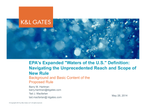 EPA's Expanded &#34;Waters of the U.S.&#34; Definition: