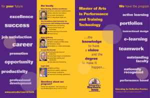 Master of Arts in Performance for your