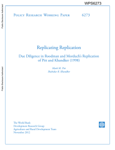 Replicating Replication