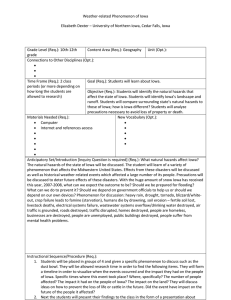 Weather-related Phenomenon of Iowa Grade Level (Req.): 10th-12th