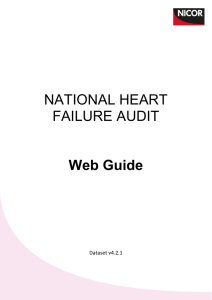 NATIONAL HEART FAILURE AUDIT Web Guide