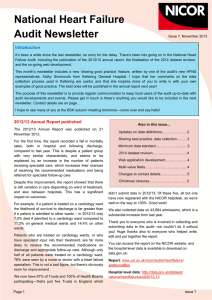 National Heart Failure Audit Newsletter Introduction