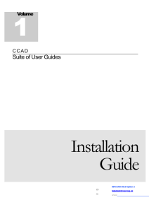 Installation Guide Suite of User Guides C C A D