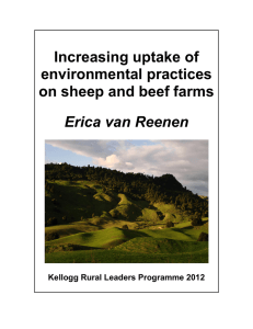 Increasing uptake of environmental practices on sheep and beef farms