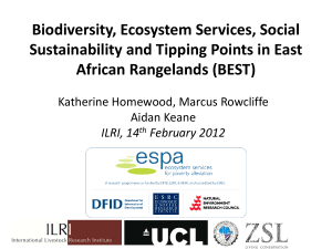 Biodiversity, Ecosystem Services, Social Sustainability and Tipping Points in East