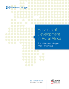 Harvests of Development in Rural Africa The Millennium Villages