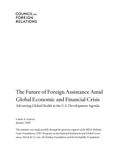 The Future of Foreign Assistance Amid Global Economic and Financial Crisis