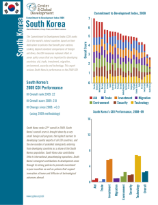 South Korea Commitment to Development Index, 2009