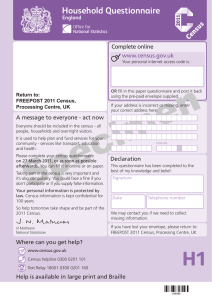 Household Questionnaire Complete online www.census.gov.uk