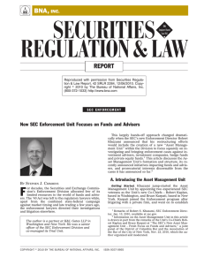 SECURITIES REGULATION &amp; LAW ! A