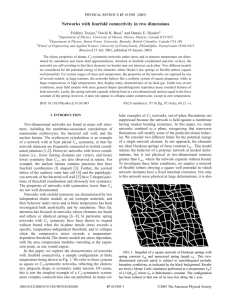 Networks with fourfold connectivity in two dimensions Fre´de´ric Tessier, David H. Boal,