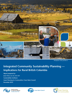 Integrated Community Sustainability Planning — Implications for Rural British Columbia 2