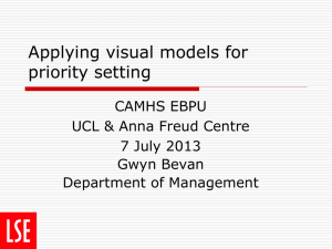 Applying visual models for priority setting CAMHS EBPU UCL &amp; Anna Freud Centre