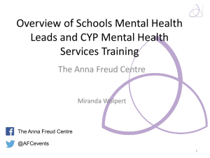 Overview of Schools Mental Health Leads and CYP Mental Health Services Training