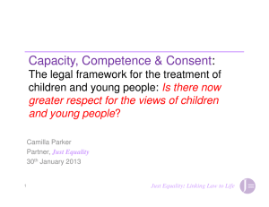 Capacity, Competence &amp; Consent :