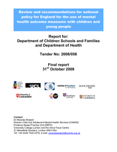 Review and recommendations for national health outcome measures with children and