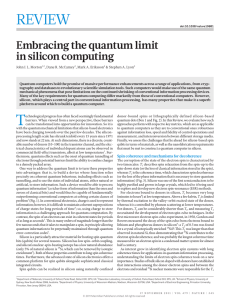 Embracing the quantum limit in silicon computing