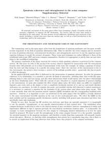 Quantum coherence and entanglement in the avian compass: Supplementary Material Erik Gauger,