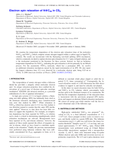 Electron spin relaxation of N@C in CS 60 2