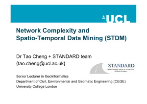 Network Complexity and Spatio-Temporal Data Mining (STDM)