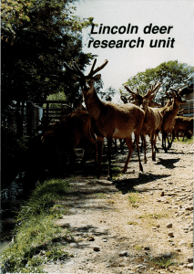 incoln deer esearch unit