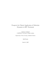 Prospects for Clinical Application of Molecular Dynamics in HIV Treatment