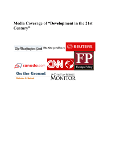 Media Coverage of “Development in the 21st Century”