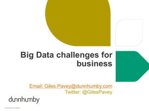 Big Data challenges for business Email: