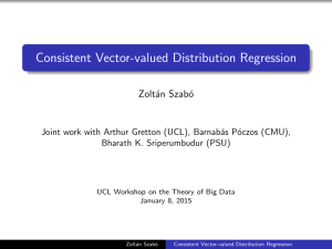 Consistent Vector-valued Distribution Regression Zolt´an Szab´ o