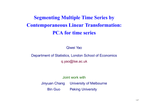 Segmenting Multiple Time Series by Contemporaneous Linear Transformation: PCA for time series